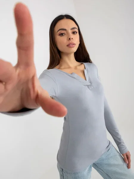 Bluză Fashionhunters gri