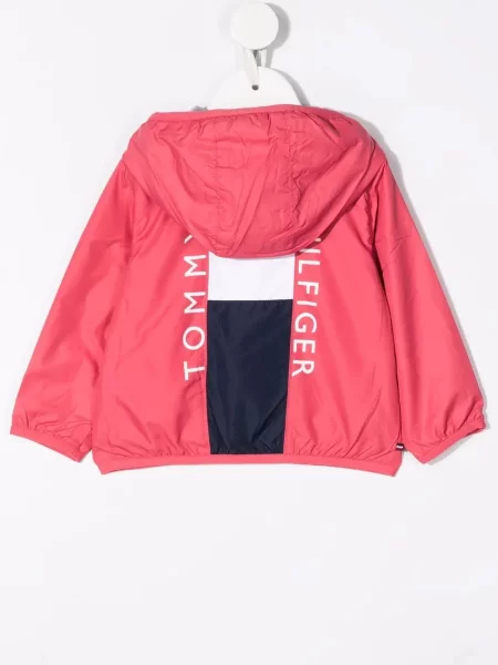 Kurtka dziecięca Tommy Hilfiger różowa