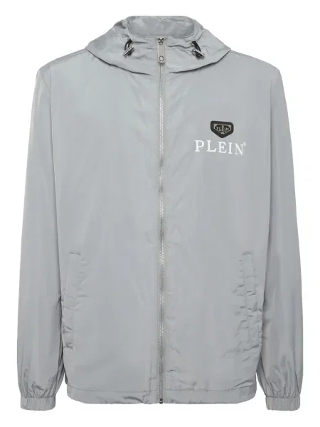 Geacă Philipp Plein cu glugă gri