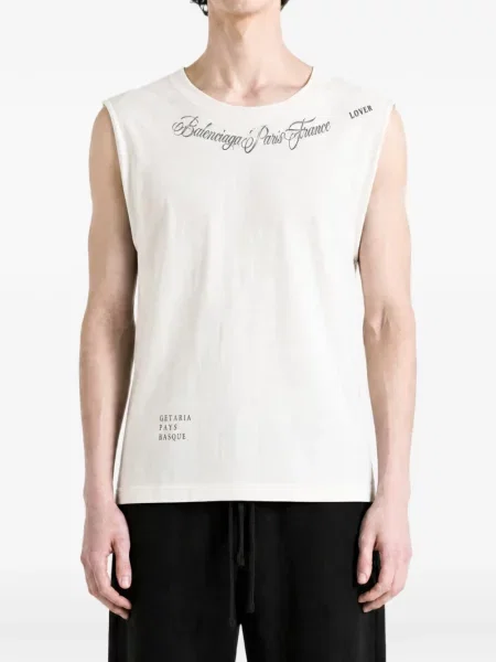 Cămașă Balenciaga cu imagine alb