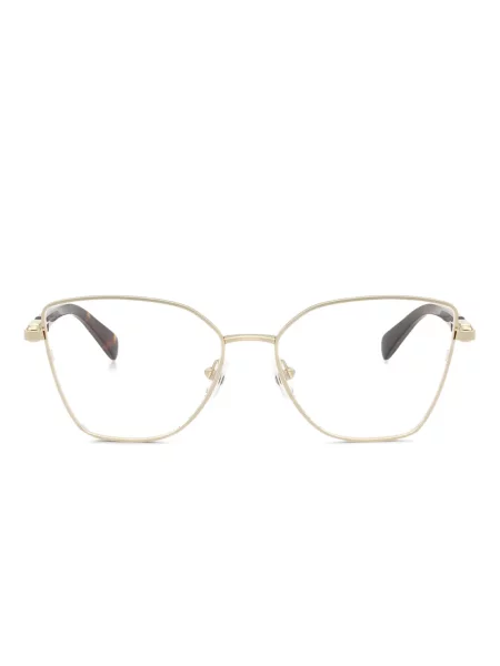 Ochelari de soare Michael Kors cu imprimeu geometric auriu