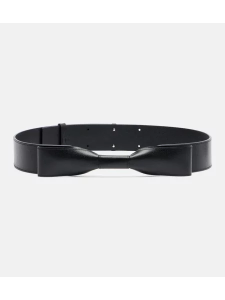 Curea Givenchy cu funde din piele negru