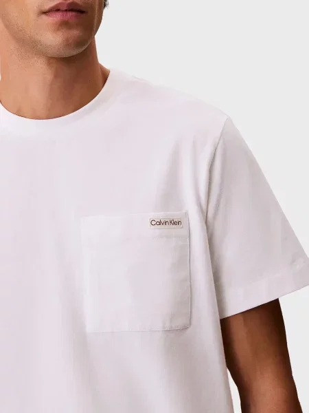 Футболка Calvin Klein Jeans з джерсі біла