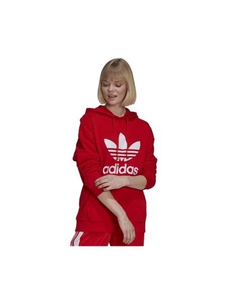Hanorac cu glugă Adidas roșu