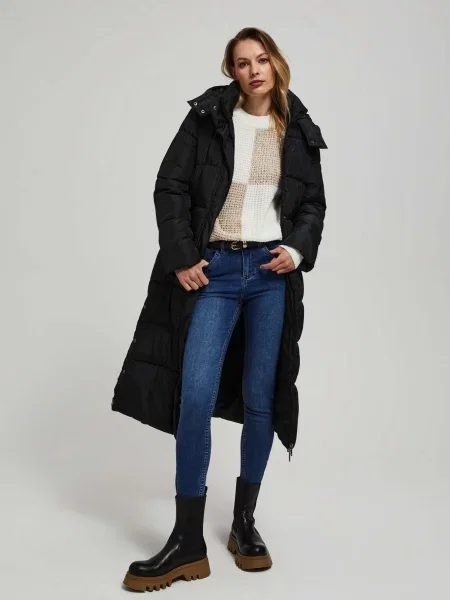 Geacă Marisse cu glugă negru