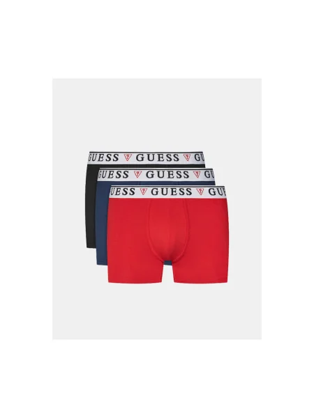 GUESS Boxeri albastru / roșu negru