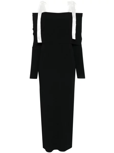 Rochie maxi Rotate Birger Christensen tricotate de costum negru