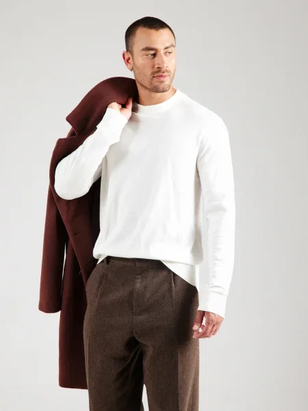 SELECTED Pulover SLHTORINO natural alb