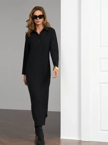 Сукня міді TrikoBakh віскоза/поліестер чорний