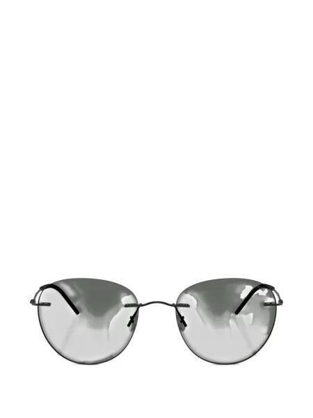 Ochelari de soare rotunzi Giorgio Armani negru