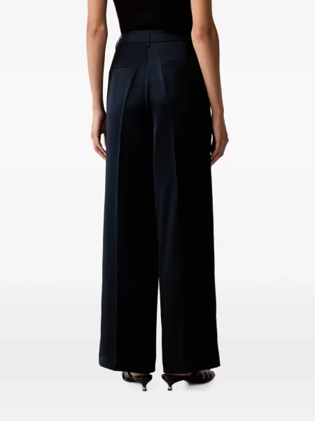 Pantaloni Guess din satin albastru