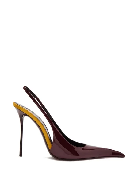 Pantofi cu toc Saint Laurent slingback maro