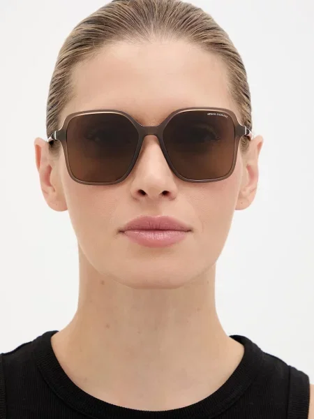 Slnečné okuliare Armani Exchange hnedá