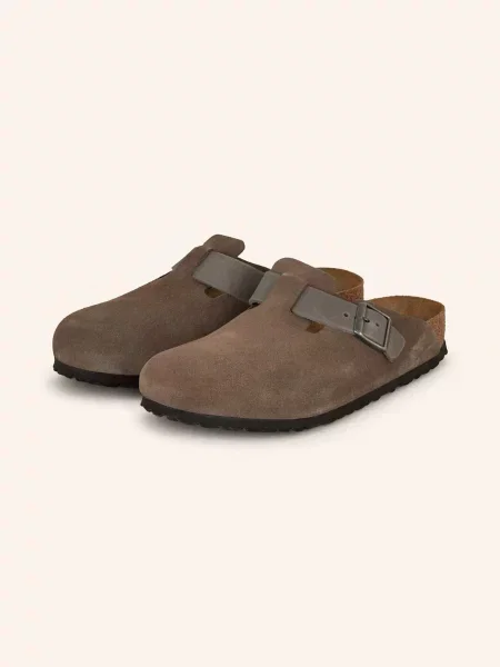 Birkenstock Klapki Typu Mules Boston braun zielone