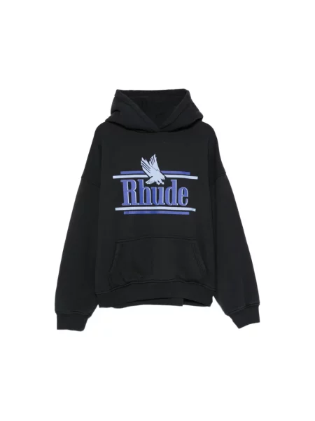 Bluza z kapturem Rhude z kapturem z nadrukiem czarna