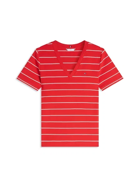 TOMMY HILFIGER Tricou Cody / alb roșu