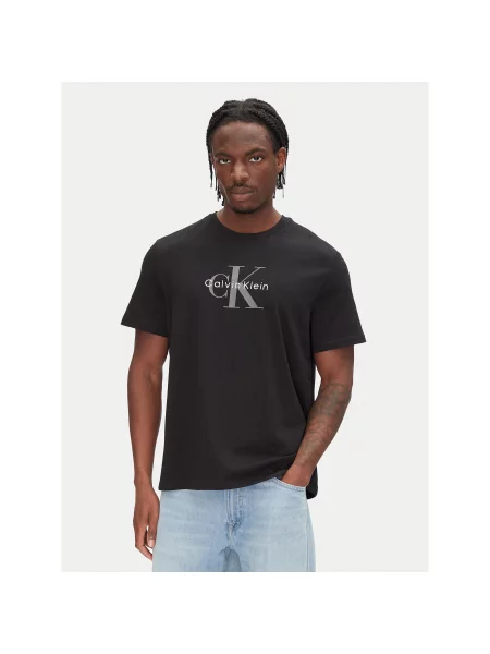 Calvin Klein Jeans Marškinėliai Hero Monologo Regular Fit juoda