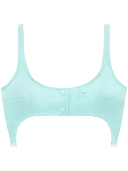 Biustonosz Courreges z twillu niebieski