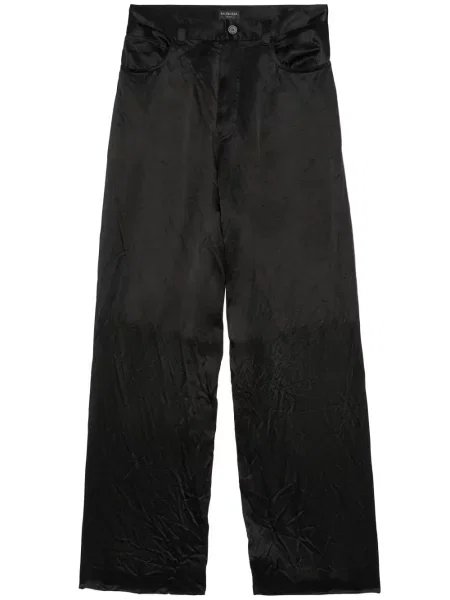 Pantaloni Balenciaga din satin negru