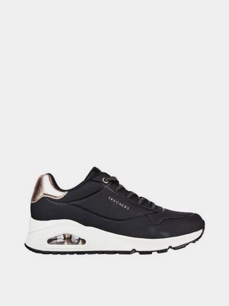 Кросівки Skechers Uno Shimmer Away штучна шкіра чорний