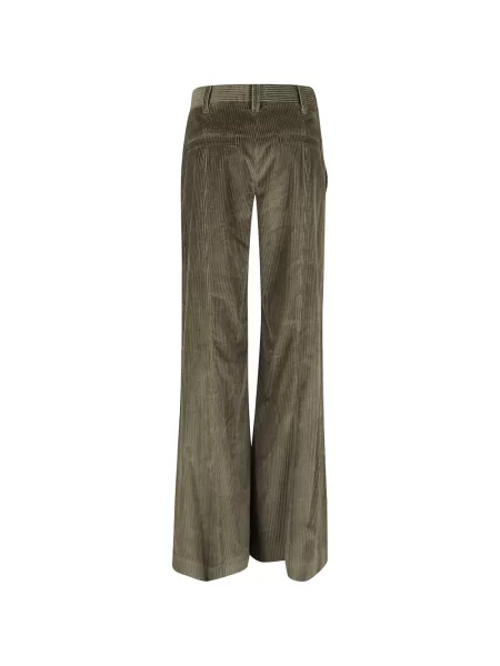 Pantaloni Brunello Cucinelli de catifea cord verde
