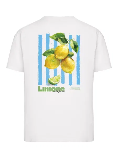 Miss Tee Tričko Limona Vibes kráľovská modrá / žltá / zelená biela