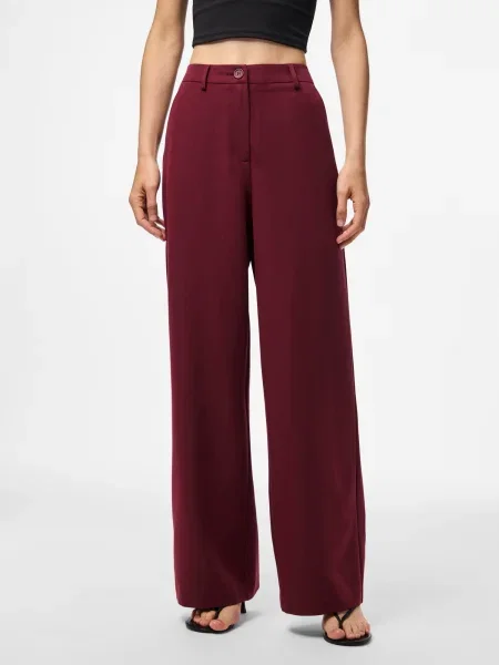 PIECES Pantaloni PCKamil cireș roșu
