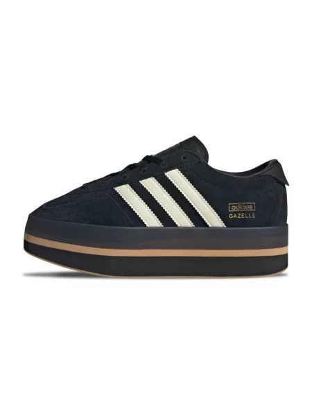 Sneakersy Adidas Originals na platformie skórzane czarne
