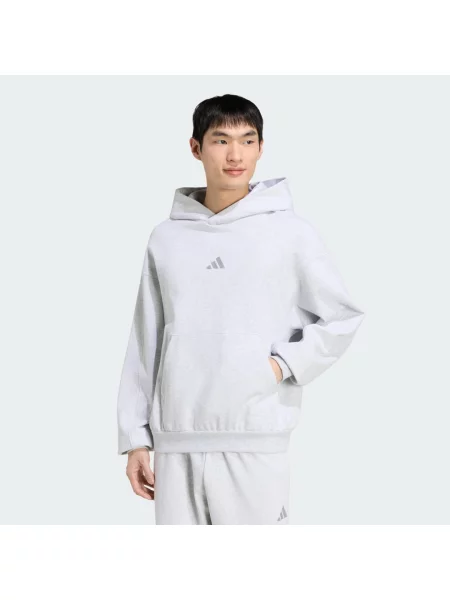MIKINA S KAPUCÍ ADIDAS KIT SMALL LOGO šedá
