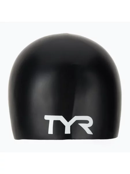 Детска шапка за плуване TYR Wrinkle-Free Silicone black черно
