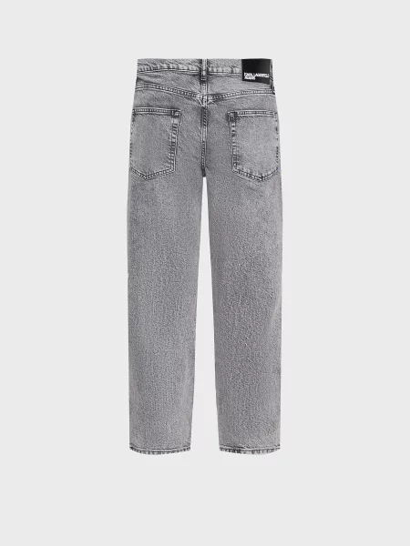 Прямі джинси Karl Lagerfeld Jeans бавовна/еластан сірий