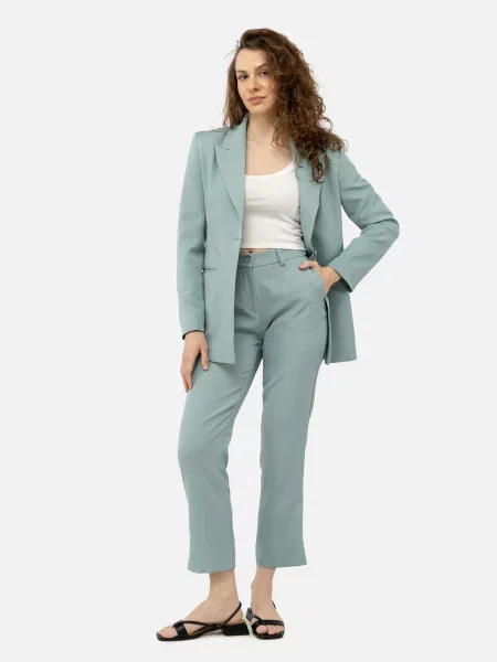 Штани класичні YUKI м'ятний поліестер/еластан