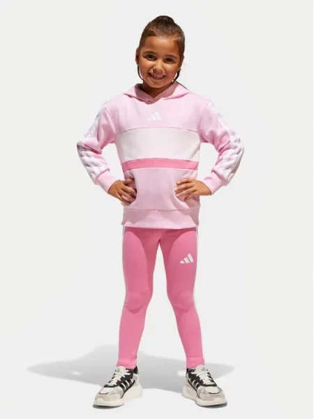 Adidas Komplet bluza i legginsy Seasonal Essentials Tiberio różowy