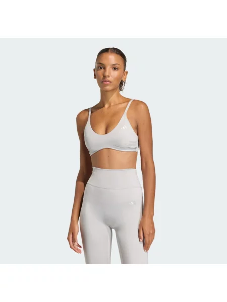 Podprsenka Optime Essentials Workout Shine Light Support šedá