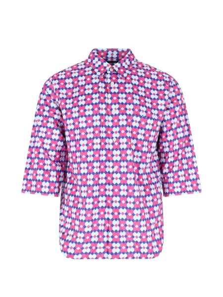 Cămașă Comme Des Garcons Homme Plus cu imprimeu geometric roz