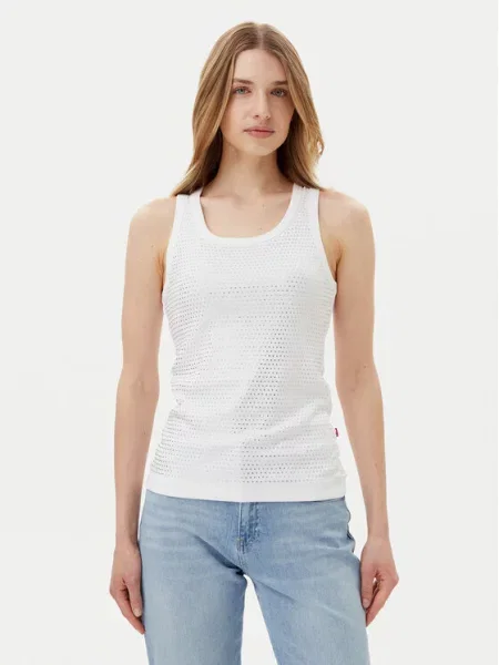 Top Joop! Jeans s kamínky bílý