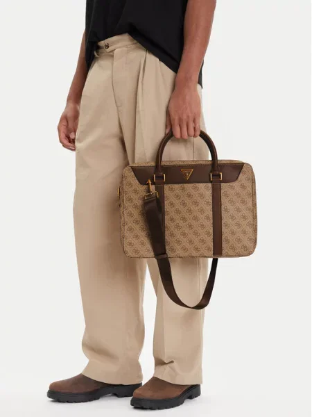 Guess Torba za prenosnik Vezzola Smart HMEVZL bež
