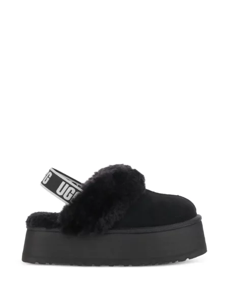 Papuci de casă Ugg cu platformă din piele de oaie negru