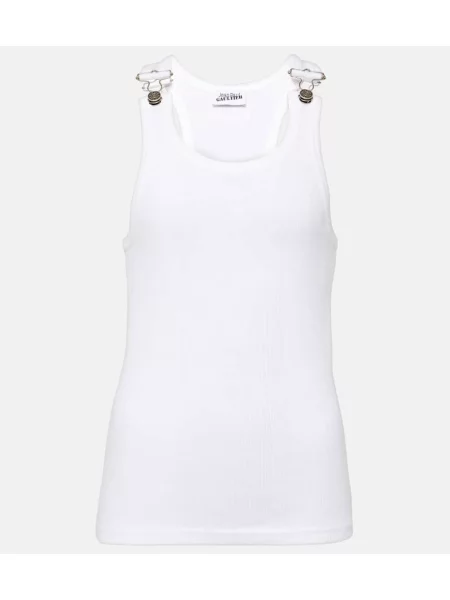Top Jean Paul Gaultier tricotate alb