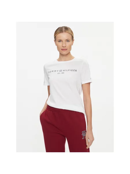Tommy Hilfiger Marškinėliai Logo Regular Fit balta