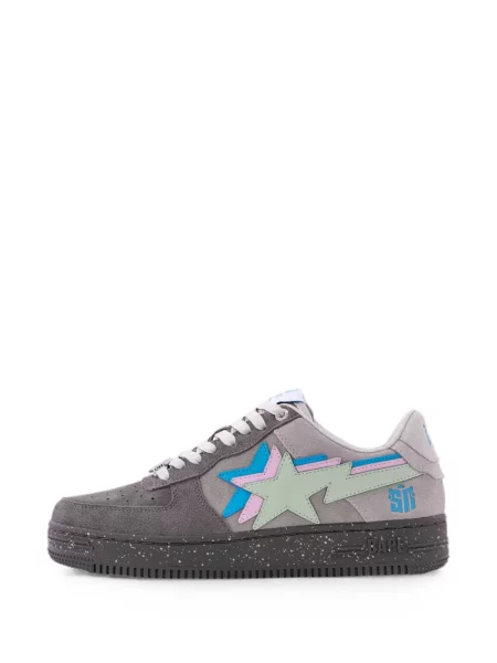 Sneakerși A Bathing Ape® cu șireturi din dantelă gri