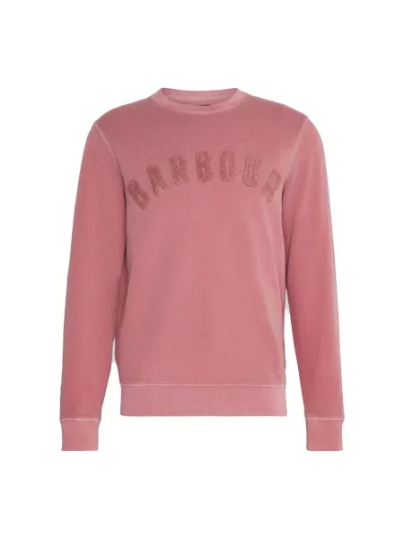 Bluza nierozpinana Barbour z okrągłym dekoltem z logo różowa