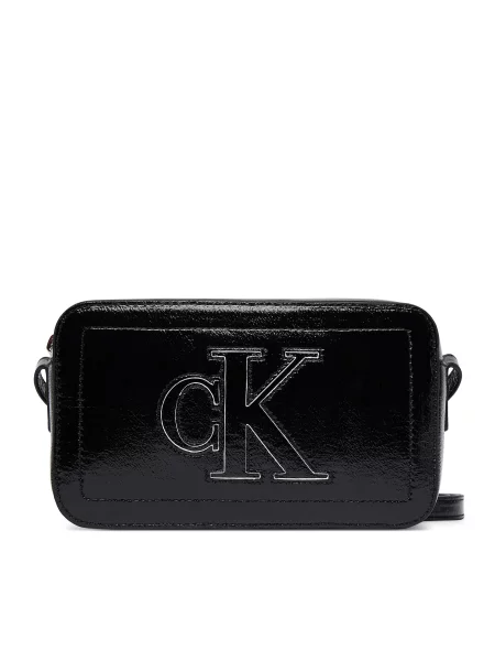 Torbica Calvin Klein Bold Ck Outline Camera Bag crna
