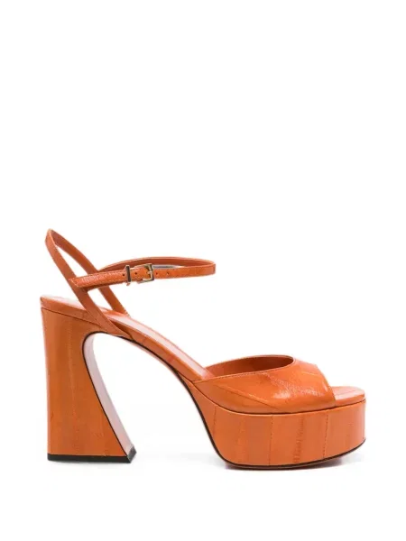 Sandale Fendi cu platformă portocaliu