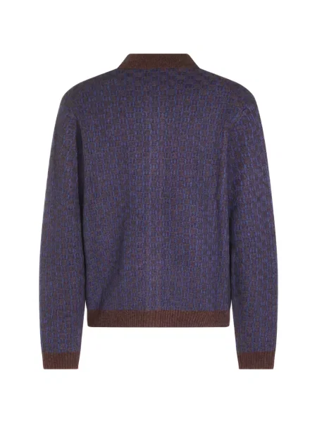 Cardigan Nn07 în carouri violet