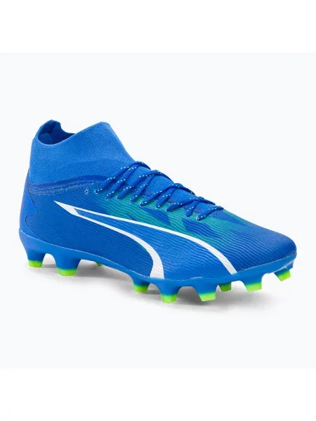 PUMA Ultra Pro FG/AG ghete de fotbal pentru bărbați ultra blue/puma white/pro green alb