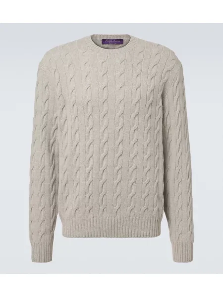 Pulover Ralph Lauren Purple Label din cașmir gri
