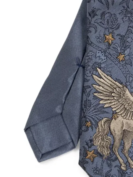 Cravată Etro de mătase albastru