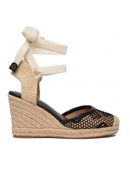 Espadrile Guess din dantelă negru