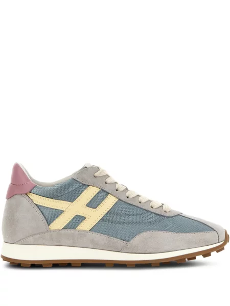 Sneakerși Hogan cu șireturi din dantelă gri